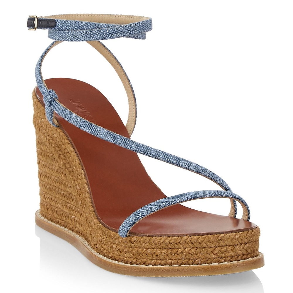 Jimmy Choo Denim Blue Wedges